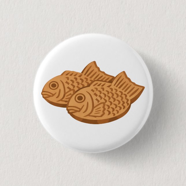 Chapa Redonda De 2,5 Cm Quiet Icons – Japanese Taiyaki (Anverso)