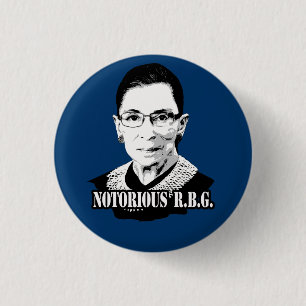 Chapa Redonda De 2,5 Cm R.B.G. notorios - Ruth Bader Ginsburg