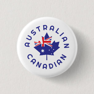 Chapa Redonda De 2,5 Cm Raíces australianas canadienses