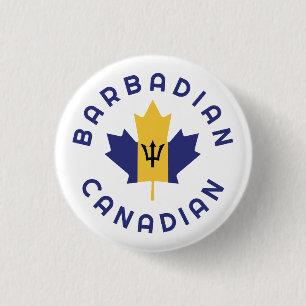 Chapa Redonda De 2,5 Cm Raíces canadienses de Barbados