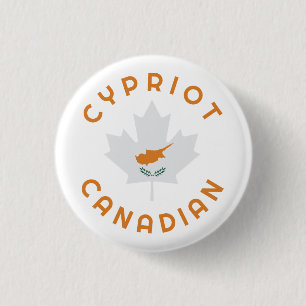 Chapa Redonda De 2,5 Cm Raíces chipriotas canadienses