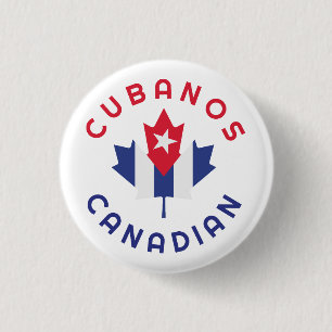 Chapa Redonda De 2,5 Cm Raíces cubanas canadienses