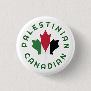 Chapa Redonda De 2,5 Cm Raíces palestinas de Canadá