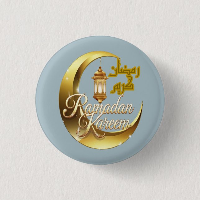 Chapa Redonda De 2,5 Cm Ramadan Kareem (Anverso)