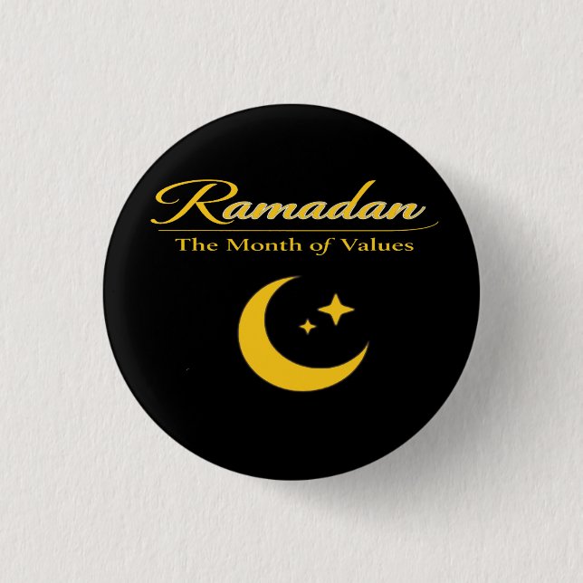 Chapa Redonda De 2,5 Cm Ramadan of Values (Anverso)