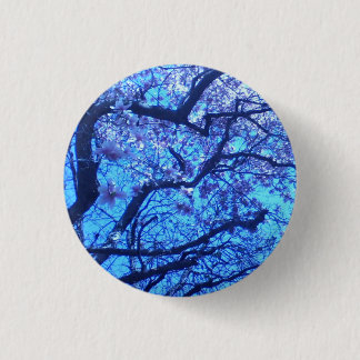 Chapa Redonda De 2,5 Cm Ramas azules florecientes
