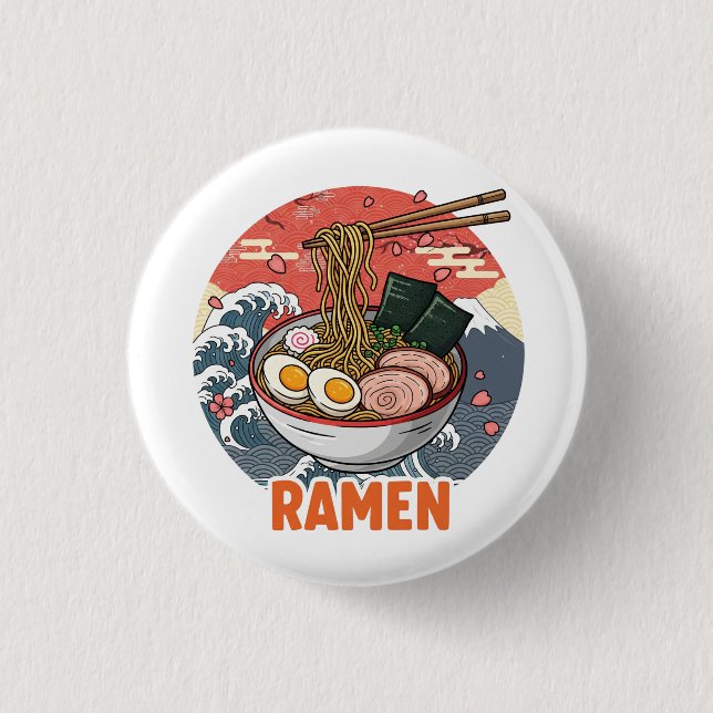 Chapa Redonda De 2,5 Cm Ramen (Anverso)