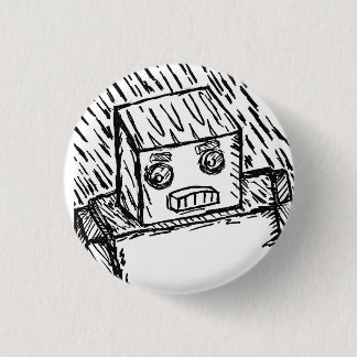 Chapa Redonda De 2,5 Cm Rápido KARL Pensive Robot