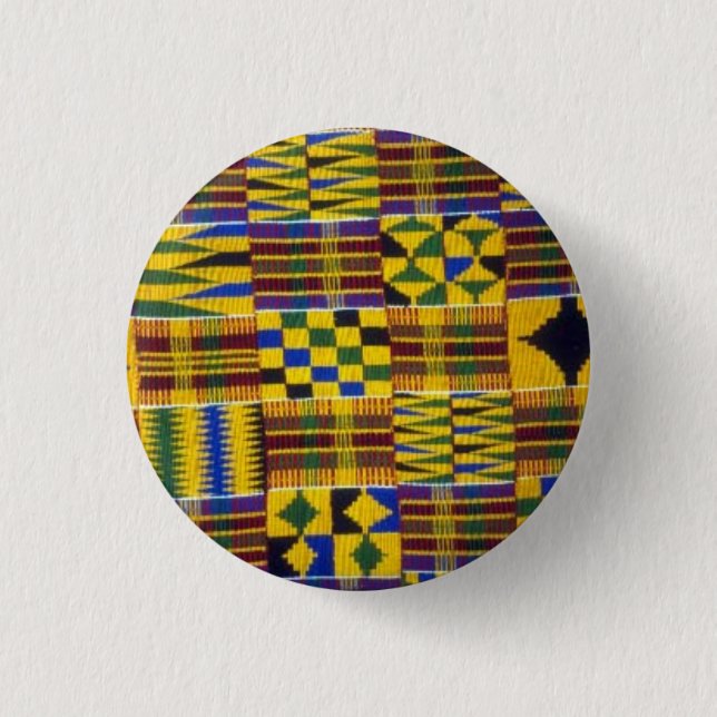 Chapa Redonda De 2,5 Cm rapsodia del kente (Anverso)