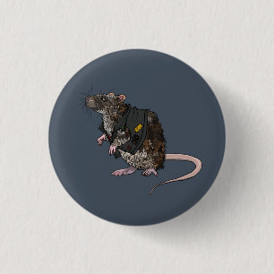 Chapa Redonda De 2,5 Cm Rata Punk de Alcantarilla