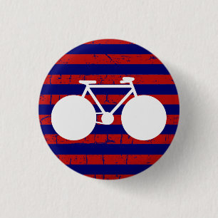 Chapa Redonda De 2,5 Cm raya de bicicleta blanca