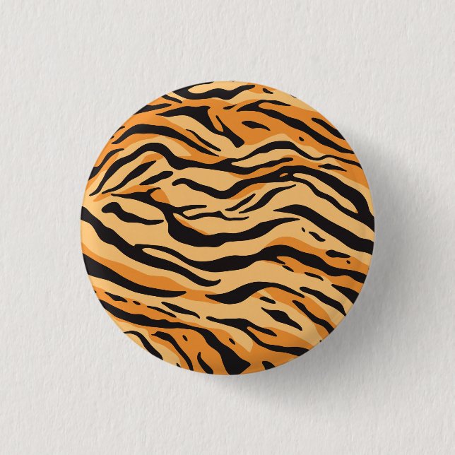 Chapa Redonda De 2,5 Cm Rayas de Tigre (Anverso)