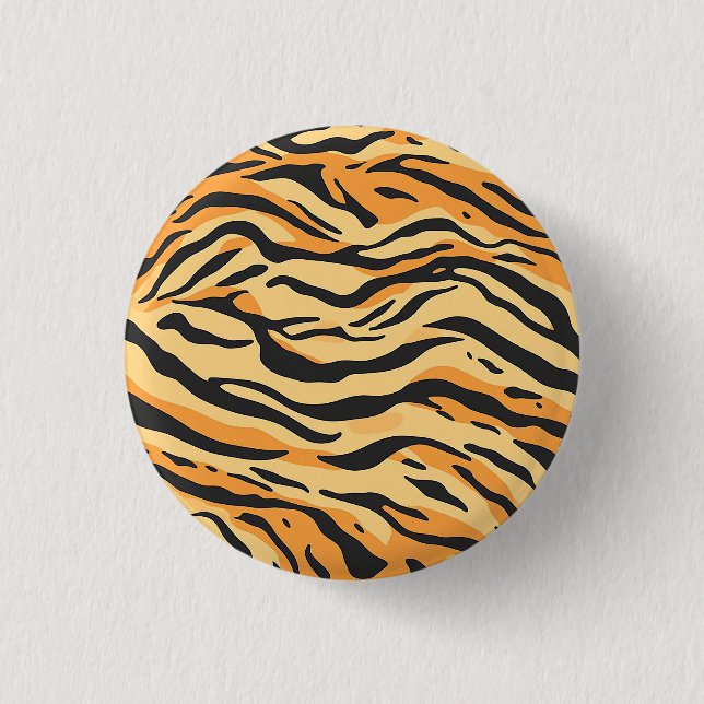 Chapa Redonda De 2,5 Cm Rayas de Tigre (Anverso)
