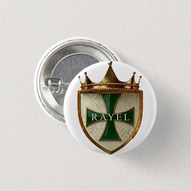 Chapa Redonda De 2,5 Cm Rayo VerdeBotón / Insignia de El Crest (Anverso y reverso)
