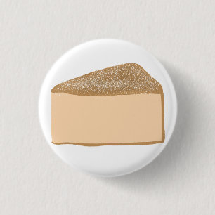 Chapa Redonda De 2,5 Cm Rebanada de tarta de queso japonesa esponjosa