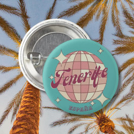 Chapa Redonda De 2,5 Cm recuerdo de la isla canaria de Tenerife España