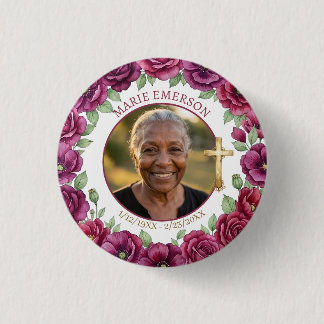 Chapa Redonda De 2,5 Cm Recuerdo Personalizado Memorial |  Foto