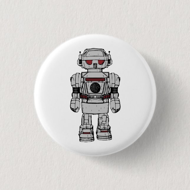Chapa Redonda De 2,5 Cm Recuerdos del robot de propulsión atómica del (Anverso)