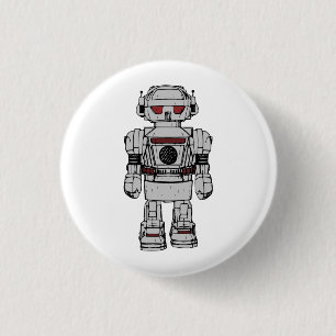 Chapa Redonda De 2,5 Cm Recuerdos del robot de propulsión atómica del