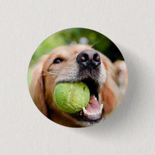 Chapa Redonda De 2,5 Cm Recuperador de oro con bola de tenis