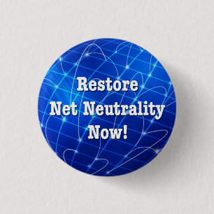 Chapa Redonda De 2,5 Cm ¡Recuperar la neutralidad de la red ahora!