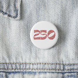 Chapa Redonda De 2,5 Cm Red White Stripe Blue Stars America 250 Birthday