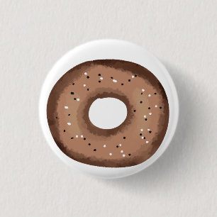 Chapa Redonda De 2,5 Cm Regalo de Donut de Chocolate para Amantes de la Co