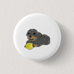 Chapa Redonda De 2,5 Cm Regalo de juego de pelota de cachorro Rottweiler l
