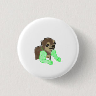 Chapa Redonda De 2,5 Cm Regalo de meme divertido perro musculoso
