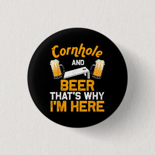 Chapa Redonda De 2,5 Cm Regalo divertido de Cornhole para hombres jugador