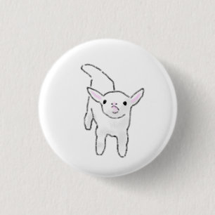 Chapa Redonda De 2,5 Cm Regalo minimalista de cabrito juguetón