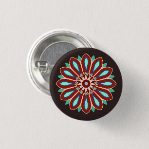 CHAPA REDONDA DE 2,5 CM REGALO MODERNO DE FLOR DE MAMÁ PAPÁ HERMANA HIJO J