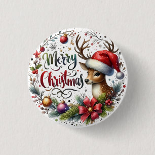 Chapa Redonda De 2,5 Cm Regalo navideño Feliz Navidad
