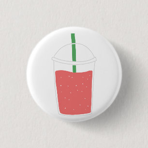 Chapa Redonda De 2,5 Cm Regalo para Amante de Batido de Fresa Helado