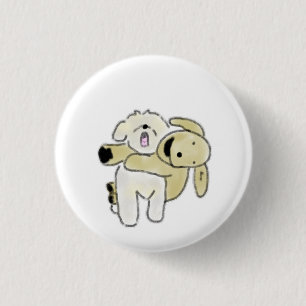 Chapa Redonda De 2,5 Cm Regalo para amante de perros con cachorros abrazán