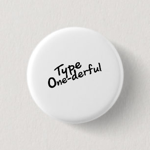 Chapa Redonda De 2,5 Cm Regalos de diabetes diabética T1D