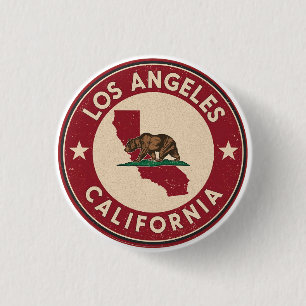Chapa Redonda De 2,5 Cm Regalos vintage de Los Ángeles, California