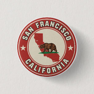 Chapa Redonda De 2,5 Cm Regalos vintage de San Francisco, California