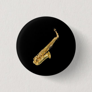 Chapa Redonda De 2,5 Cm Regalos y productos del diseño del "saxofón"