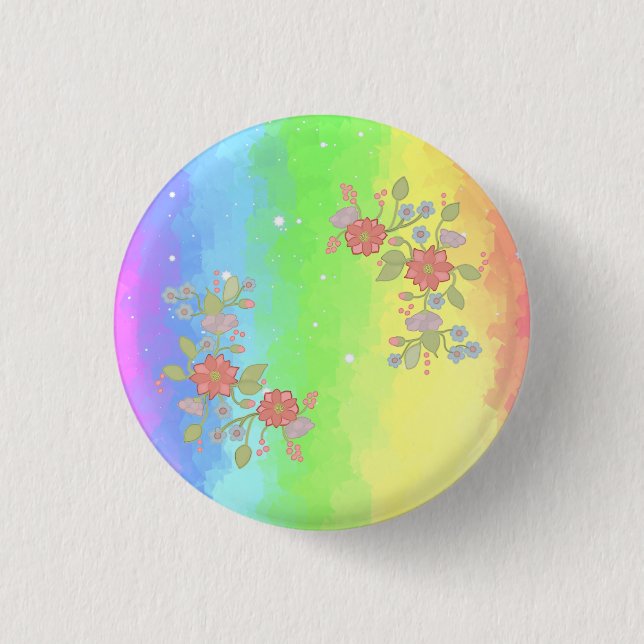 Chapa Redonda De 2,5 Cm Regenbogen (Anverso)