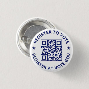 Chapa Redonda De 2,5 Cm Regístrate para votar por el escandaloso código QR