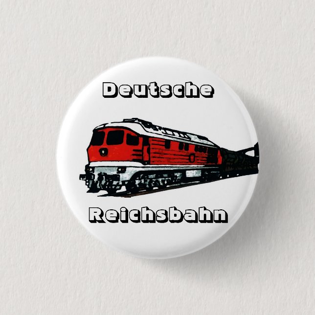 Chapa Redonda De 2,5 Cm Reichsbahn diseño (Anverso)