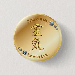 Chapa Redonda De 2,5 Cm Reiki bendice tu hogar