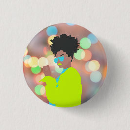 Chapa Redonda De 2,5 Cm Reina bailarina.