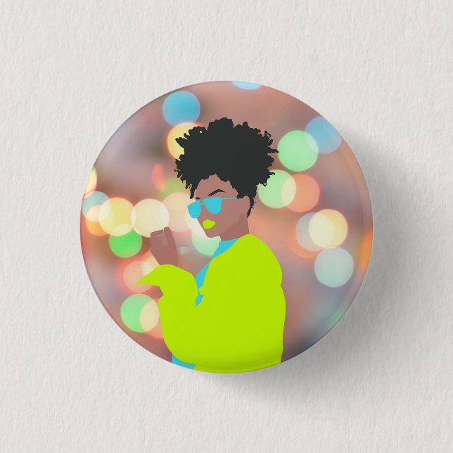 Chapa Redonda De 2,5 Cm Reina bailarina. (Anverso)