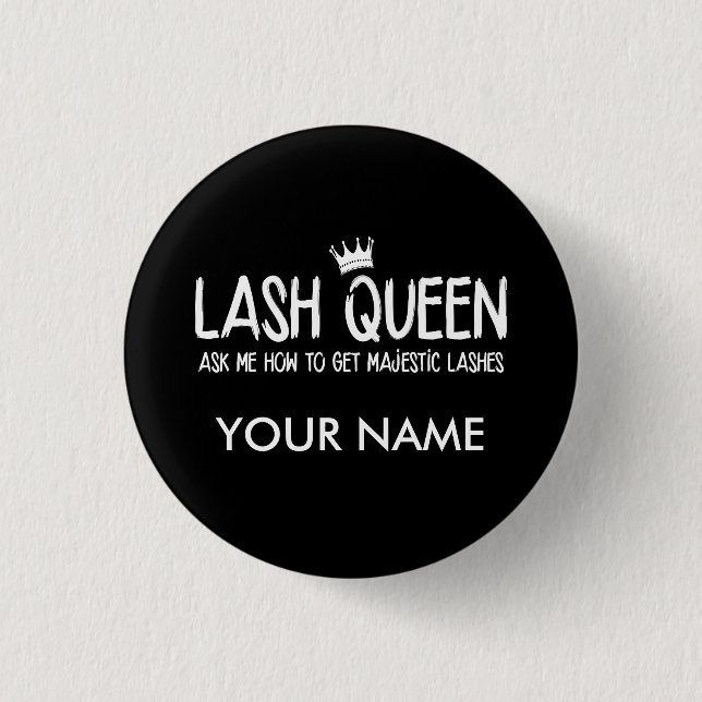 Chapa Redonda De 2,5 Cm Reina del latigazo - Younique - personalice con (Anverso)