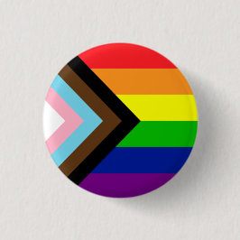 Chapa Redonda De 2,5 Cm Reinicio de la bandera del orgullo - trans y POC i