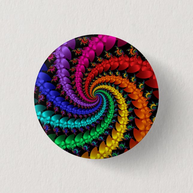 Chapa Redonda De 2,5 Cm Remolino arcoiris- (Anverso)