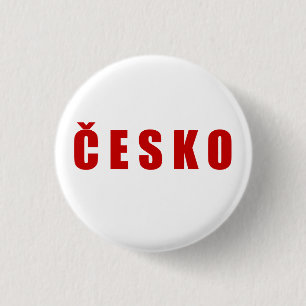 Chapa Redonda De 2,5 Cm República Checa Cesko