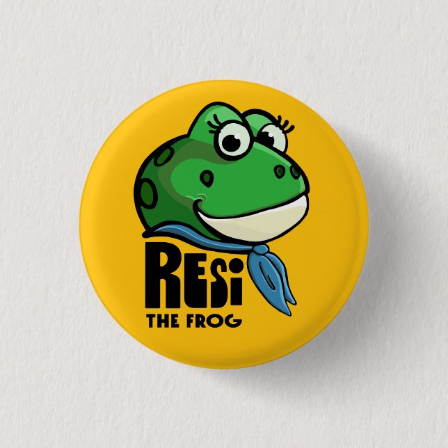 Chapa Redonda De 2,5 Cm Resi the Frog (Anverso)